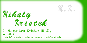 mihaly kristek business card